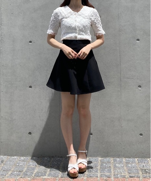 Voyage titty&Co.PETIT（ボヤージュティティアンドコープチ）の「【Voyage titty&Co.PETIT】フロントボタンレーストップス（Tシャツ/カットソー・レディース・アイボリー・FREE）」の6枚目の写真