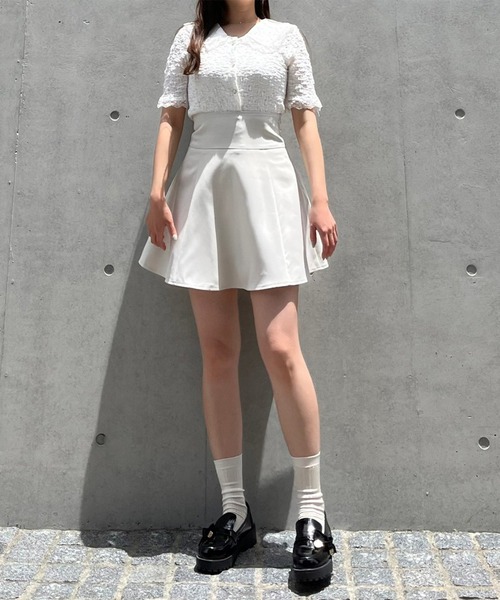 Voyage titty&Co.PETIT（ボヤージュティティアンドコープチ）の「【Voyage titty&Co.PETIT】フロントボタンレーストップス（Tシャツ/カットソー・レディース・アイボリー・FREE）」の8枚目の写真