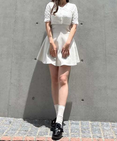 Voyage titty&Co.PETIT（ボヤージュティティアンドコープチ）の「【Voyage titty&Co.PETIT】フロントボタンレーストップス（Tシャツ/カットソー・レディース・アイボリー・FREE）」の9枚目の写真