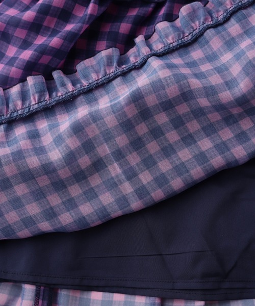 ROSE BUD（ローズバッド）の「ギンガムティアードスカート（スカート・レディース・ブルー/ピンク・FREE）」の16枚目の写真