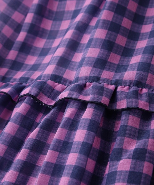 ROSE BUD（ローズバッド）の「ギンガムティアードスカート（スカート・レディース・ブルー/ピンク・FREE）」の17枚目の写真