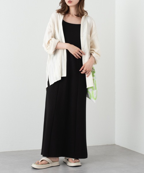 Kastane(カスタネ)の「ストライプジャガードシャツ(シャツ/ブラウス・レディース・アイボリー/グリーン/オレンジ・FREE)」の10枚目の写真