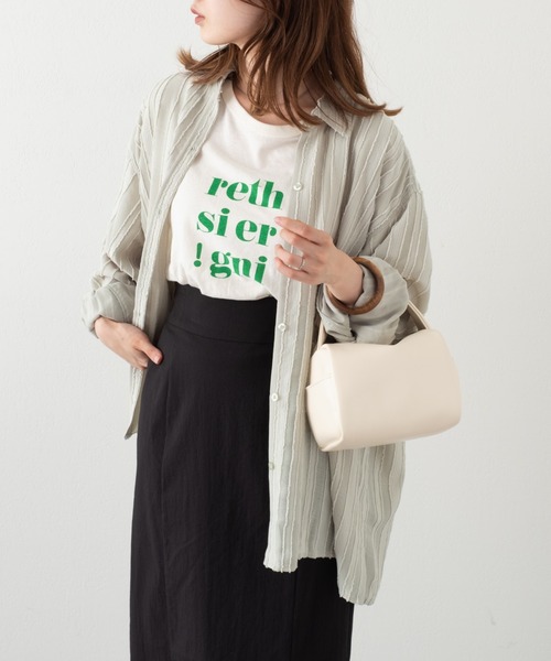 Kastane(カスタネ)の「ストライプジャガードシャツ(シャツ/ブラウス・レディース・アイボリー/グリーン/オレンジ・FREE)」の16枚目の写真