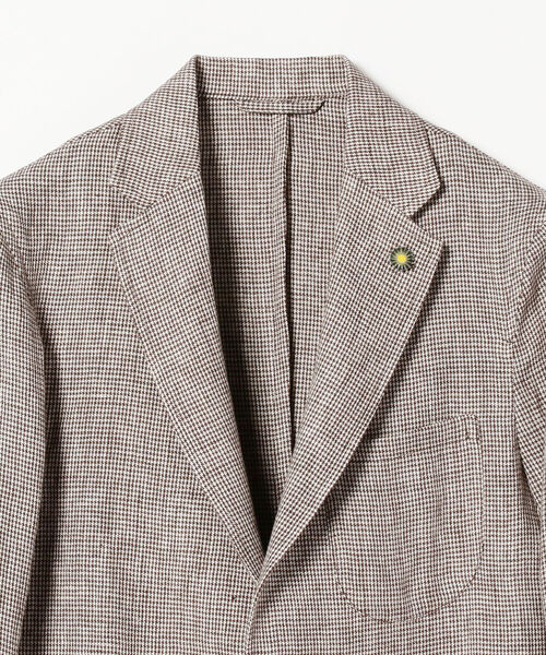 GIANNETTO / リネン ハウンドトゥース ジャケット（その他アウター