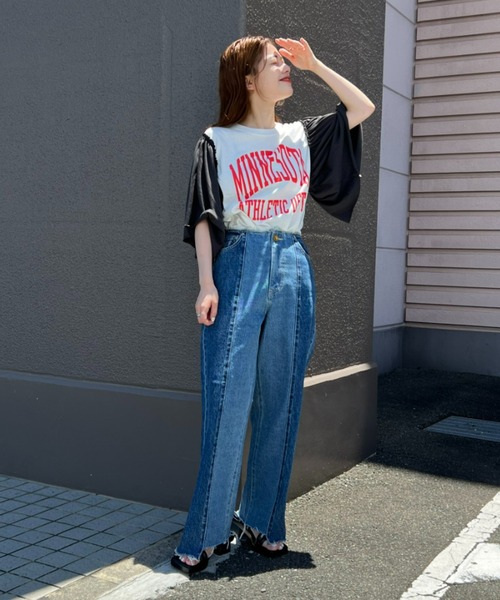 RODEO CROWNS WIDE BOWL（ロデオクラウンズワイドボウル）の「Re likeワイドデニムパンツ（デニムパンツ・レディース・ブルー・SMALL/MEDIUM/X-SMALL）」の15枚目の写真