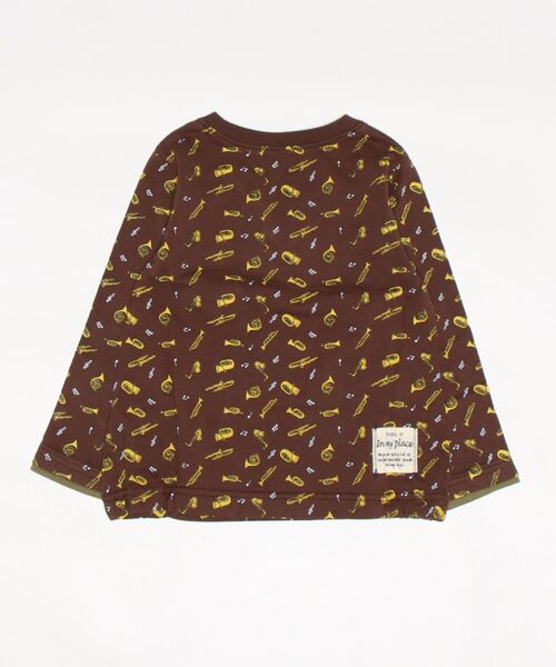 RAGMART(ラグマート)の「総柄プリントTシャツ(Tシャツ/カットソー・キッズ・ブラウン/オフホワイト・120cm/130cm/110cm/100cm)」の9枚目の写真