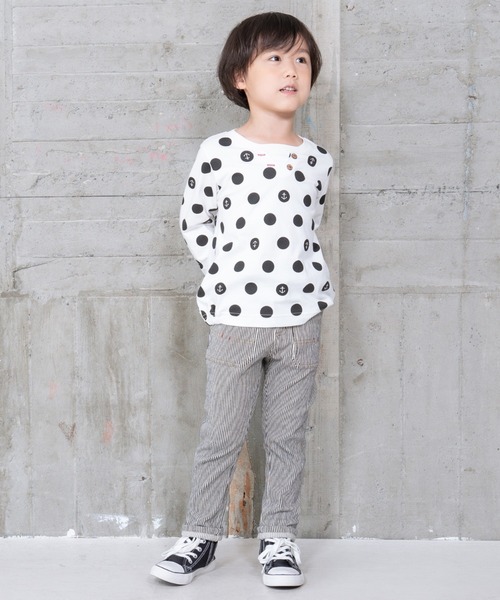 RAGMART(ラグマート)の「総柄プリントTシャツ(Tシャツ/カットソー・キッズ・ブラウン/オフホワイト・120cm/130cm/110cm/100cm)」の5枚目の写真