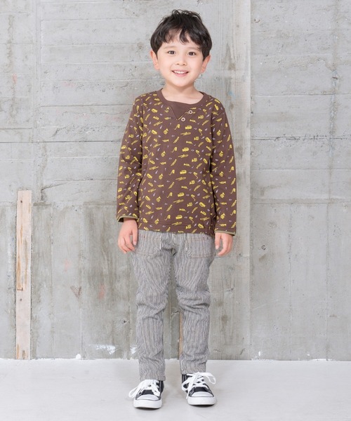 RAGMART(ラグマート)の「総柄プリントTシャツ(Tシャツ/カットソー・キッズ・ブラウン/オフホワイト・120cm/130cm/110cm/100cm)」の8枚目の写真