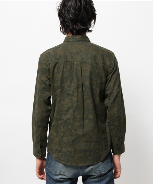 OUTLET（アウトレット）の「【WHO'S WHO gallery】POPカモジャガ起毛（シャツ/ブラウス・メンズ・カーキ・MEDIUM）」の4枚目の写真