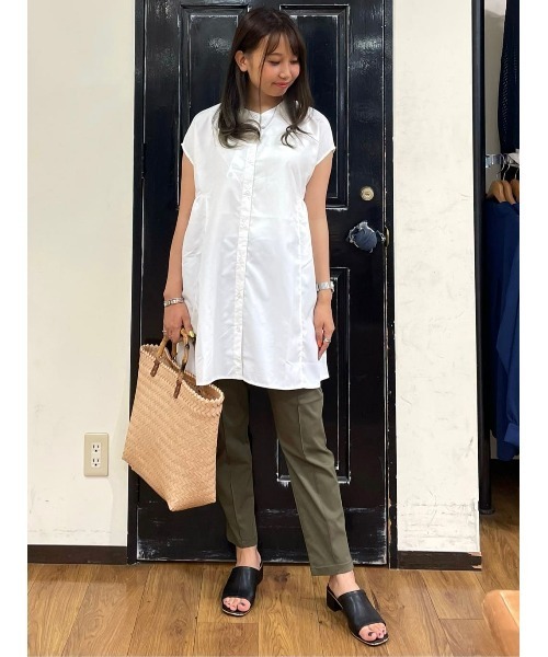 HONEYSUCKLE ROSE（ハニーサックルローズ）の「【HONEYSUCKLE ROSE】デザインフレアブラウス（シャツ/ブラウス・レディース・ネイビー/ホワイト/グリーン・M/L）」の4枚目の写真