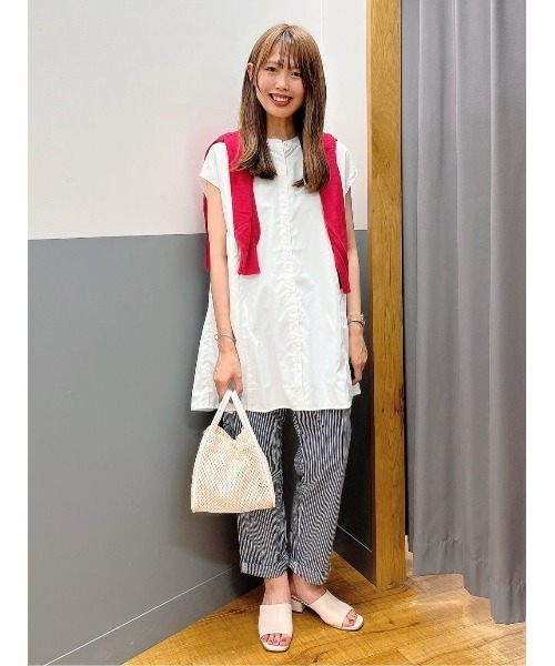 HONEYSUCKLE ROSE（ハニーサックルローズ）の「【HONEYSUCKLE ROSE】デザインフレアブラウス（シャツ/ブラウス・レディース・ネイビー/ホワイト/グリーン・M/L）」の12枚目の写真