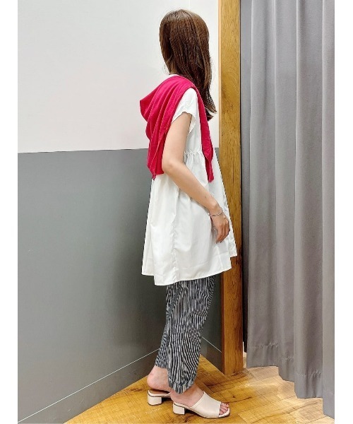 HONEYSUCKLE ROSE（ハニーサックルローズ）の「【HONEYSUCKLE ROSE】デザインフレアブラウス（シャツ/ブラウス・レディース・ネイビー/ホワイト/グリーン・M/L）」の13枚目の写真