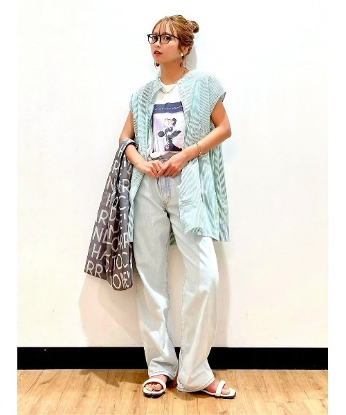 HONEYSUCKLE ROSE（ハニーサックルローズ）の「【HONEYSUCKLE ROSE】デザインフレアブラウス（シャツ/ブラウス・レディース・ネイビー/ホワイト/グリーン・M/L）」の17枚目の写真