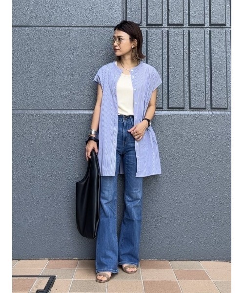 HONEYSUCKLE ROSE（ハニーサックルローズ）の「【HONEYSUCKLE ROSE】デザインフレアブラウス（シャツ/ブラウス・レディース・ネイビー/ホワイト/グリーン・M/L）」の19枚目の写真