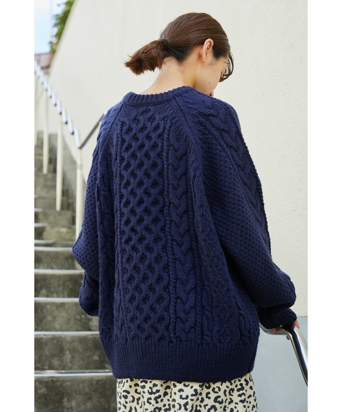 RODEO CROWNS WIDE BOWL（ロデオクラウンズワイドボウル）の「GOOD OLD フィッシャーマンニットトップス（ニット/セーター・レディース・アイボリー/スモークピンク/イエロー/ネイビー・FREE）」の12枚目の写真