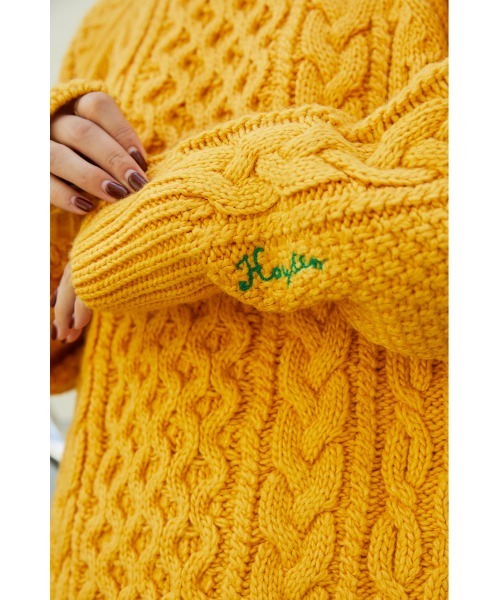 RODEO CROWNS WIDE BOWL（ロデオクラウンズワイドボウル）の「GOOD OLD フィッシャーマンニットトップス（ニット/セーター・レディース・アイボリー/スモークピンク/イエロー/ネイビー・FREE）」の6枚目の写真