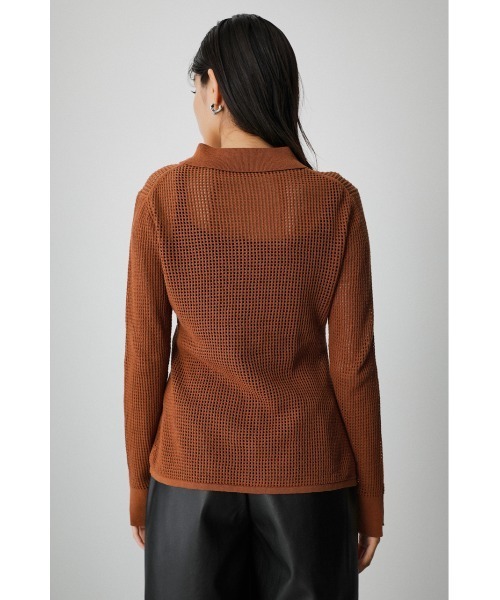 AZUL by moussy（アズールバイマウジー）の「MESH POLO KNIT