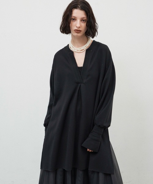 LA BELLE ETUDE(ラベルエチュード)の「ニット×カットソーVネックトップス(Tシャツ/カットソー・レディース・ブラック・FREE)」の17枚目の写真