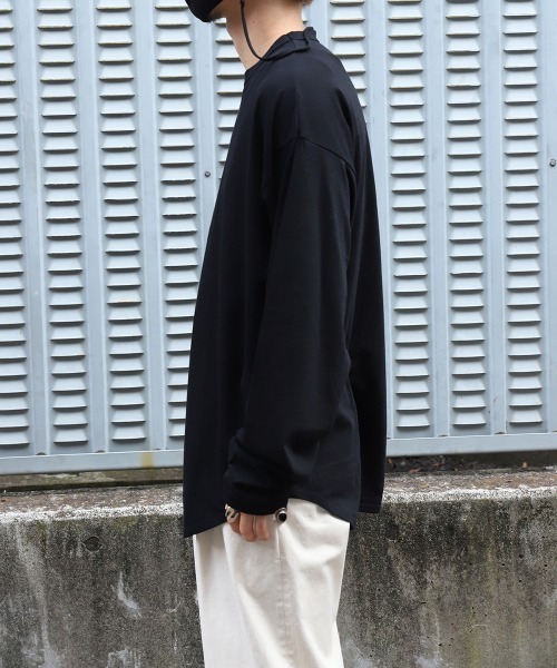 marka（マーカ）の「marka / マーカ：RINGER BASE BALL TEE L/S - organic cotton knit -：M22D-01CS01C[COR]（Tシャツ/カットソー・メンズ・ブラック/ベージュ/グリーン・1/2/3）」の10枚目の写真
