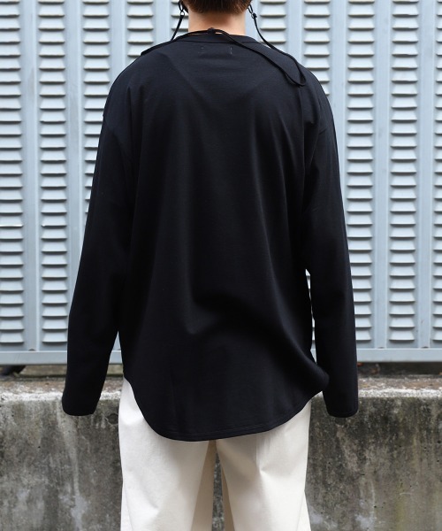 marka（マーカ）の「marka / マーカ：RINGER BASE BALL TEE L/S - organic cotton knit -：M22D-01CS01C[COR]（Tシャツ/カットソー・メンズ・ブラック/ベージュ/グリーン・1/2/3）」の11枚目の写真