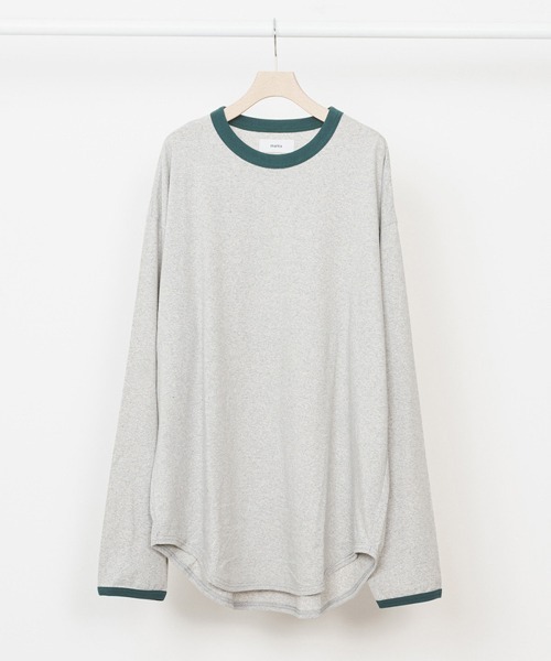 marka（マーカ）の「marka / マーカ：RINGER BASE BALL TEE L/S - organic cotton knit -：M22D-01CS01C[COR]（Tシャツ/カットソー・メンズ・ブラック/ベージュ/グリーン・1/2/3）」の12枚目の写真