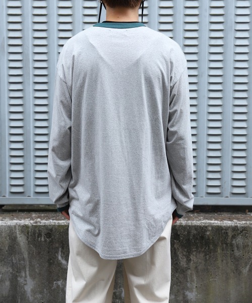 marka（マーカ）の「marka / マーカ：RINGER BASE BALL TEE L/S - organic cotton knit -：M22D-01CS01C[COR]（Tシャツ/カットソー・メンズ・ブラック/ベージュ/グリーン・1/2/3）」の15枚目の写真