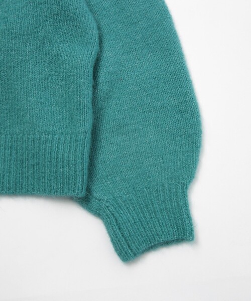 coen（コーエン）の「[洗える]もちふわ2WAYニットカーディガン/プルオーバー（カーディガン/ボレロ・キッズ・ターコイズブルー/オフホワイト・110/150/130）」の8枚目の写真