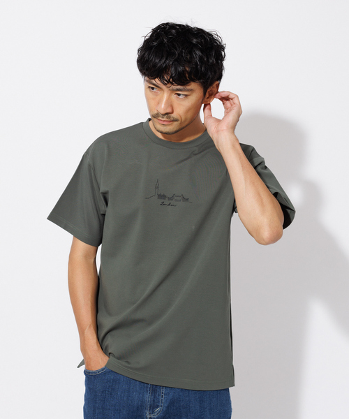 ABAHOUSE GRAY(アバハウスグレイ)の「【CITY】刺繍 ポンチ 半袖 Tシャツ(Tシャツ/カットソー・メンズ・ホワイト/チャコールグレー/ブラック/グレイッシュブルー・46/48)」の13枚目の写真