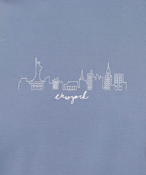 ABAHOUSE GRAY(アバハウスグレイ)の「【CITY】刺繍 ポンチ 半袖 Tシャツ(Tシャツ/カットソー・メンズ・ホワイト/チャコールグレー/ブラック/グレイッシュブルー・46/48)」の12枚目の写真