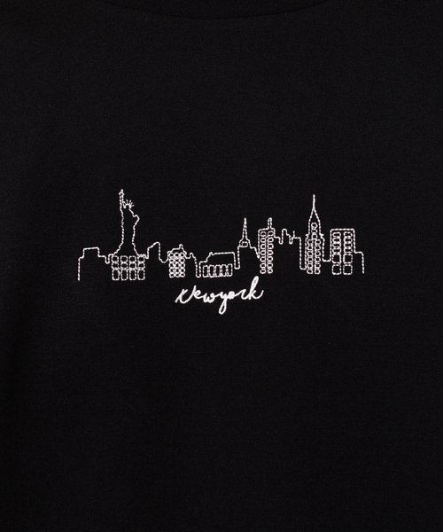 ABAHOUSE GRAY(アバハウスグレイ)の「【CITY】刺繍 ポンチ 半袖 Tシャツ(Tシャツ/カットソー・メンズ・ホワイト/チャコールグレー/ブラック/グレイッシュブルー・46/48)」の8枚目の写真