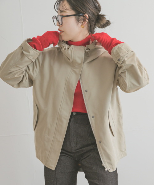 ITEMS URBANRESEARCH（アイテムズ アーバンリサーチ）の「マウンテンパーカー（マウンテンパーカー・レディース・ライトベージュ/チャコールグレー/モカ・MEDIUM/SMALL）」の8枚目の写真