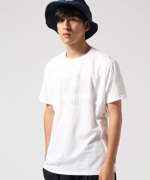 FRUIT OF THE LOOM（フルーツオブザルーム）の「【FRUIT OF THE LOOM/フルーツオブザルーム】別注ロゴプリントTシャツ/563391（Tシャツ/カットソー・メンズ・ホワイト/グレー/その他/ブラック/ネイビー/オフホワイト・LARGE/MEDIUM）」の3枚目の写真