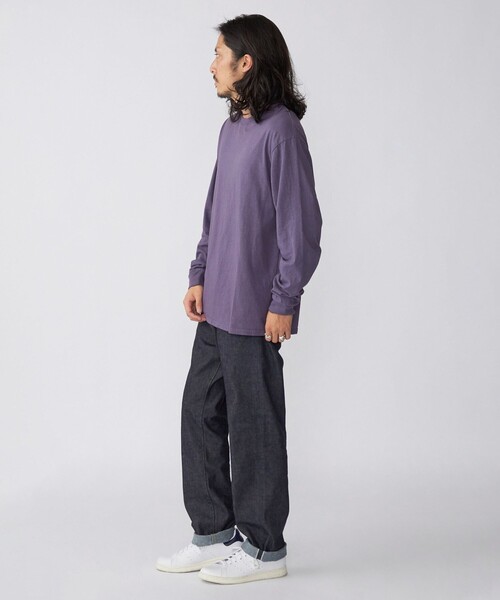 Russell Athletic(ラッセルアスレティック)の「*【SHIPS別注】RUSSELL ATHLETIC: ガーメントダイ ロングスリーブ Tシャツ (ロンT)(Tシャツ/カットソー・メンズ・ホワイト/ブラウン/パープル/ライトグレー・LARGE/MEDIUM/SMALL/X-LARGE)」の6枚目の写真