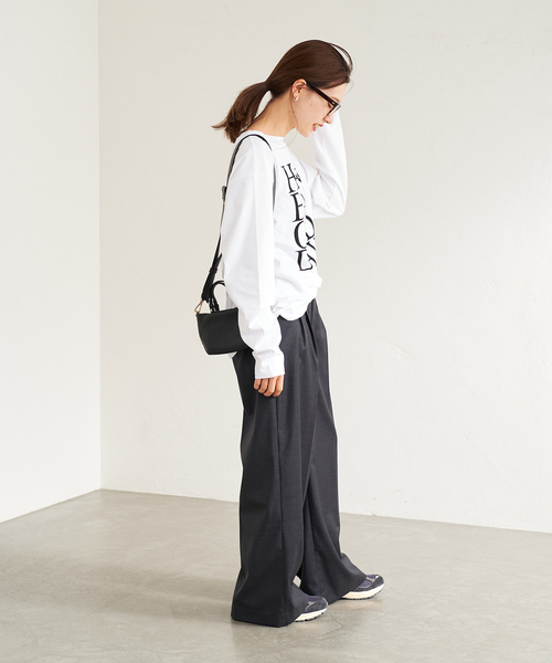 FRAMeWORK(フレームワーク)の「ロゴTシャツ(Tシャツ/カットソー・レディース・ホワイト/ネイビー・FREE)」の11枚目の写真
