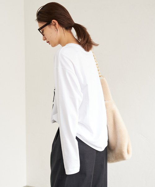 FRAMeWORK(フレームワーク)の「ロゴTシャツ(Tシャツ/カットソー・レディース・ホワイト/ネイビー・FREE)」の15枚目の写真