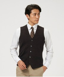 ジャガード ニットジレ