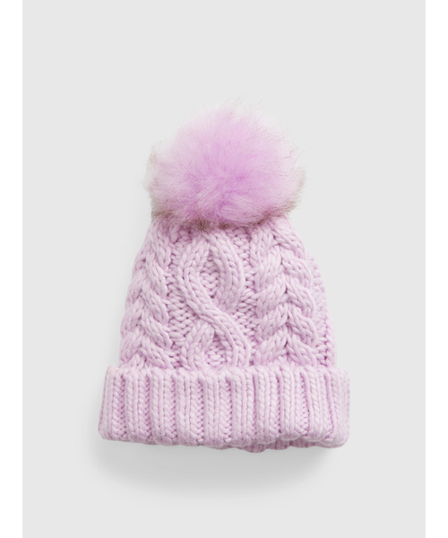 GAP（ギャップ）の「ケーブルニット ポンポン ビーニー（ニットキャップ/ビーニー・レディース・ブラック/オフホワイト/ピンク・ONE SIZE）」の10枚目の写真