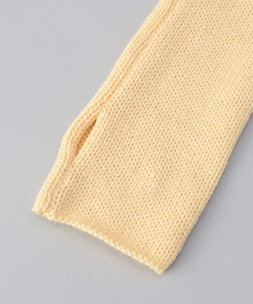 FREAK'S STORE（フリークスストア）の「HIGHLAND 2000/ハイランド2000 Long knit Mitten/ロングニットミトン(ウールハンドウォーマー)（アームカバー・レディース・ホワイト/イエロー・ONE SIZE）」の9枚目の写真