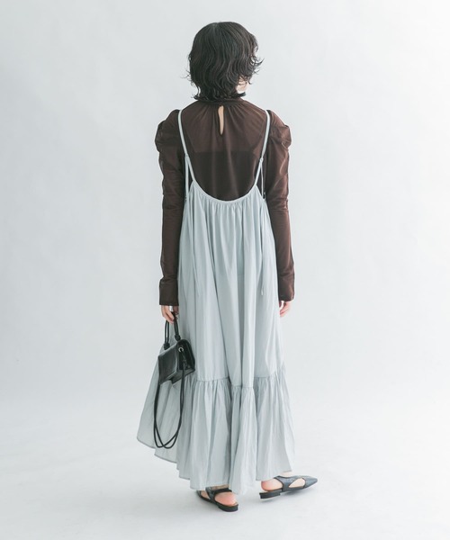 KBF（ケイビーエフ）の「ティアードキャミワンピース（ワンピース・レディース・グレー系その他/ブラウン/チャコールグレー・ONE）」の10枚目の写真