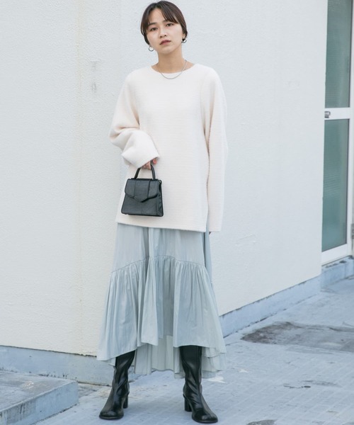 KBF（ケイビーエフ）の「ティアードキャミワンピース（ワンピース・レディース・グレー系その他/ブラウン/チャコールグレー・ONE）」の13枚目の写真