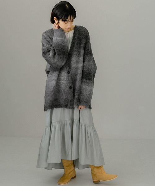 KBF（ケイビーエフ）の「ティアードキャミワンピース（ワンピース・レディース・グレー系その他/ブラウン/チャコールグレー・ONE）」の17枚目の写真