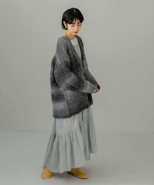 KBF（ケイビーエフ）の「ティアードキャミワンピース（ワンピース・レディース・グレー系その他/ブラウン/チャコールグレー・ONE）」の21枚目の写真