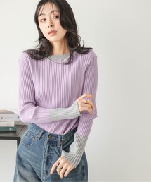 SUGAR BISKET（シュガービスケット）の「配色ニットトップス（ニット/セーター）」