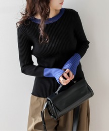 SUGAR BISKET | 配色ニットトップス(ニット/セーター)