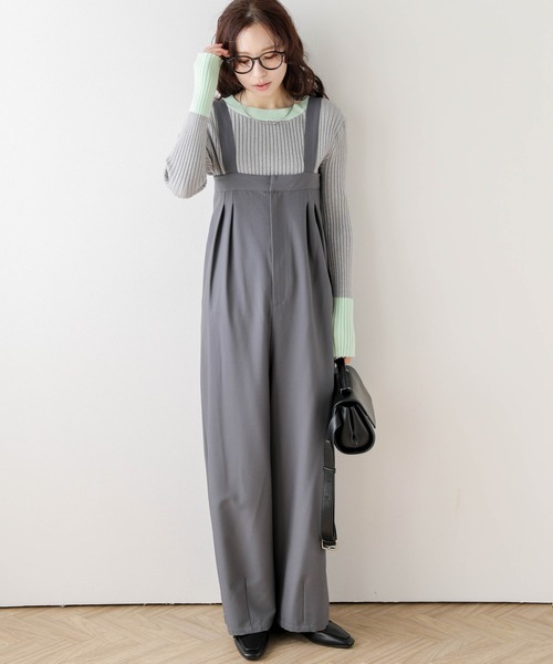 SUGAR BISKET(シュガービスケット)の「配色ニットトップス(ニット/セーター・レディース・ベージュ/ブラック/グレー/グリーン/ブラック×ブルー/ブラック×グリーン/ブルー/ブラック×ホワイト/ラベンダー/グレイッシュベージュ/チャコール/ネイビー/ダークブラウン・フリー)」の22枚目の写真