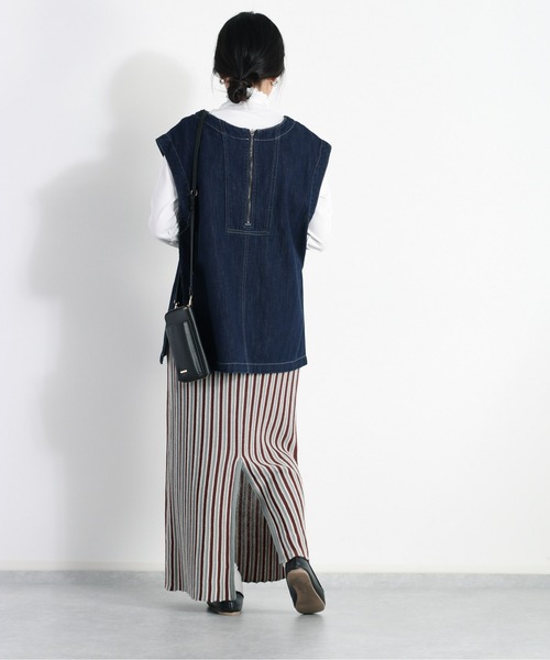 cepo（セポ）の「ストライプニットスカート（スカート・レディース・パープル/サックスブルー・M）」の9枚目の写真