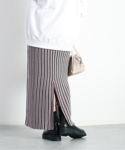 cepo（セポ）の「ストライプニットスカート（スカート・レディース・パープル/サックスブルー・M）」の14枚目の写真