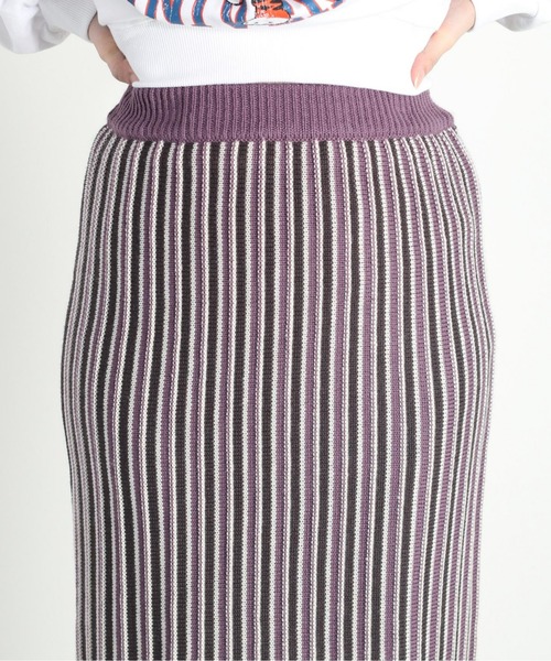 cepo（セポ）の「ストライプニットスカート（スカート・レディース・パープル/サックスブルー・M）」の19枚目の写真