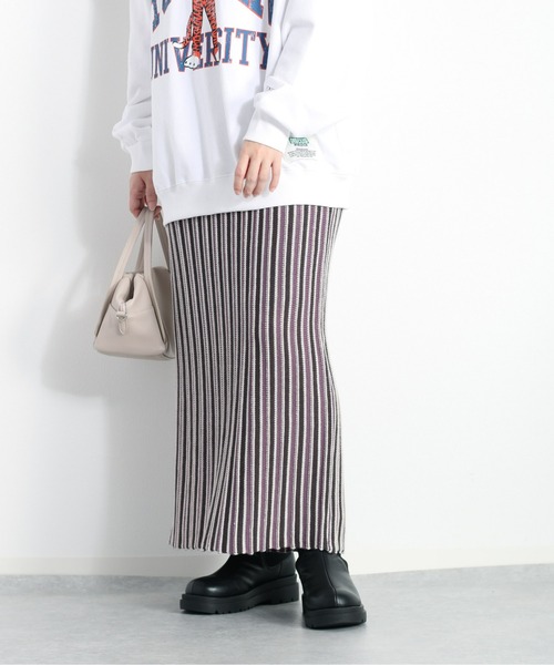 cepo（セポ）の「ストライプニットスカート（スカート・レディース・パープル/サックスブルー・M）」の11枚目の写真