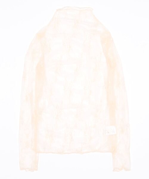 STYLEBLOCK（スタイルブロック）の「レース刺繍シアーハイネックトップス（Tシャツ/カットソー・レディース・レッド系その他/ベージュ系その他/グレー/ブラック/ブラウン系その他/ピンク/ホワイト・FREE）」の5枚目の写真